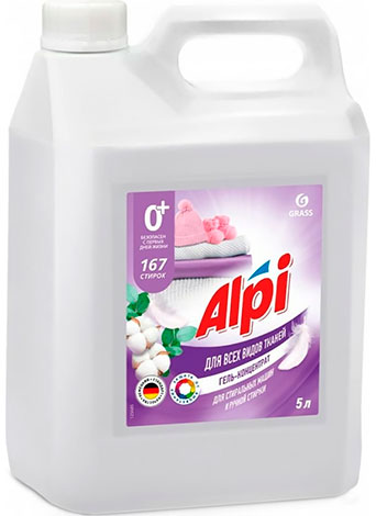 Концентрированное жидкое средство для стирки Alpi Delicate gel (5 кг) GRASS HOME