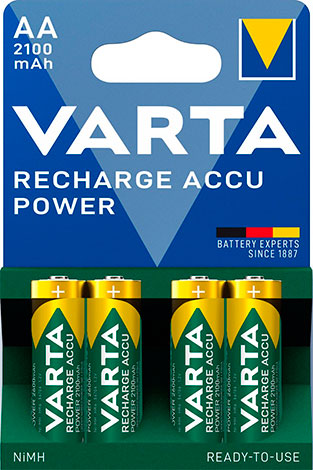 Аккумулятор ACCU/NI-MH VARTA POWER AA 2100 mAh (блистер 4 шт) VARTA