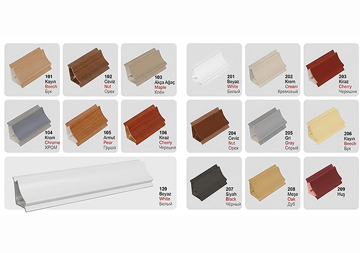 Плинтус для столешницы под вставку 30 × 30 мм Tesay