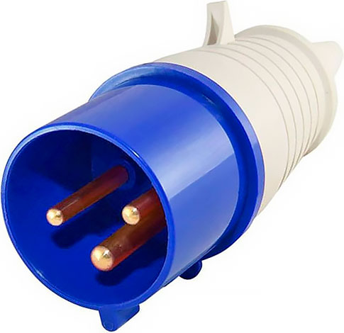 Вилка силовая переносная, корпус термостойкий, 220В, 16А TDM