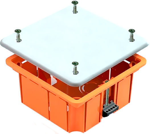 Коробка распределительная под гипсокартон Ø 92 × 92 × 45 мм TDM