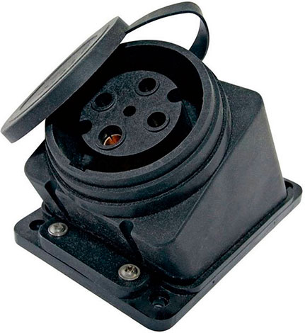 Розетка настенная с заглушкой каучук 32А 380В TDM