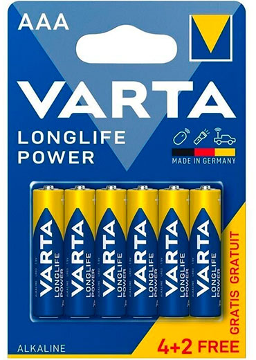 Элемент питания LONGLIFE POWER AAA (блистер 6 шт) VARTA