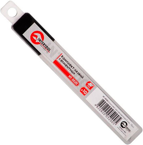 Комплект лезвий 9 мм НТ-0520 INTERTOOL