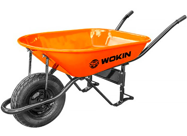 Тачка садово-строительная 78 л пневматическое колесо, корыто 0.9 мм WOKIN