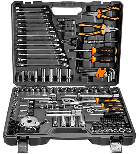 Набор инструмента 1/4 х 1/2 х 3/8 142 ед 156914 WOKIN