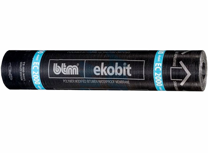Рубероид гидроизоляционный мембранный ECObit 1 м х 15 пог.м ТПП - 2 кг BTM