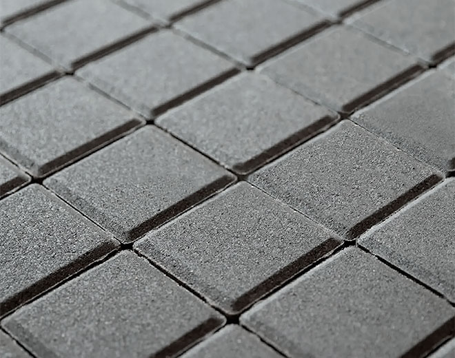 Плитка вибропрессованная тротуарная Квадрат 100 × 100 мм Н-45 черный