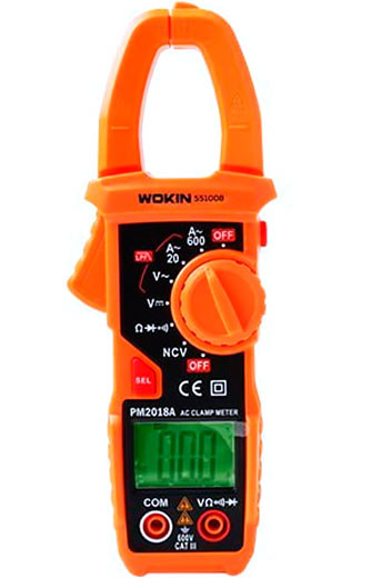 Мультиметр цифровой с измерительными клеммами CAT III-600В 551008 WOKIN
