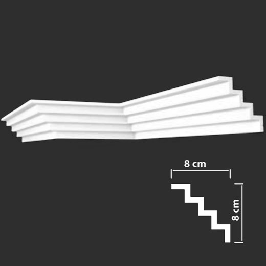 Плинтус потолочный XPS (багет) A06-080-M 80 × 80 × 2000 мм Andpol