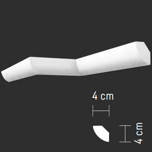 Плинтус потолочный XPS (багет) B-03 40 × 40 × 2000 мм Andpol