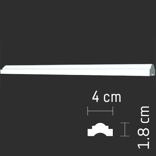 Плинтус стеновой XPS (багет) KC-14B 40 × 18 × 2000 мм Andpol