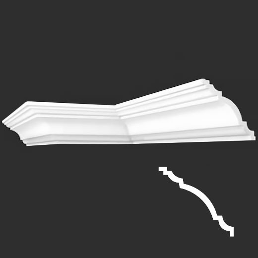 Плинтус потолочный XPS (багет) A01 2000 мм Andpol