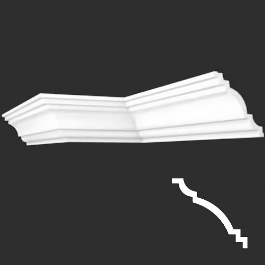 Плинтус потолочный XPS (багет) A03 2000 мм Andpol