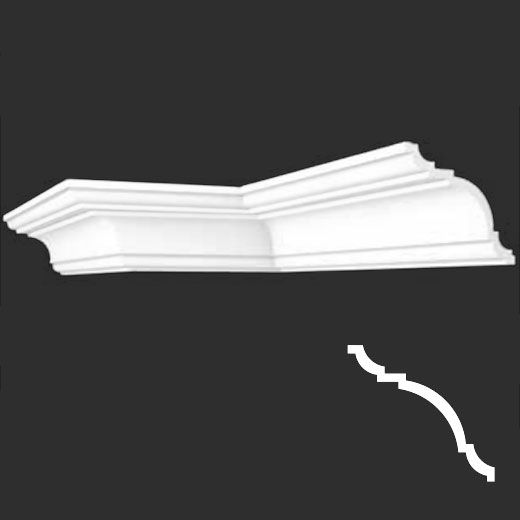 Плинтус потолочный XPS (багет) A12 2000 мм Andpol