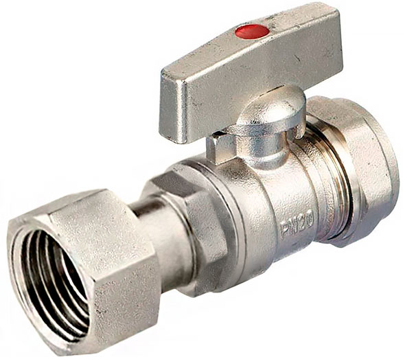 Кран шаровый для М/П труб с накидной гайкой 1/2 B × Ø 16 мм 81103 IFANPlus