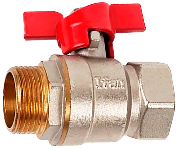 Кран шаровый латунь бабочка ВН PN25 IFAN