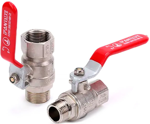 Кран шаровый латунь рычаг ВН PN25 CW617N IFANPlus