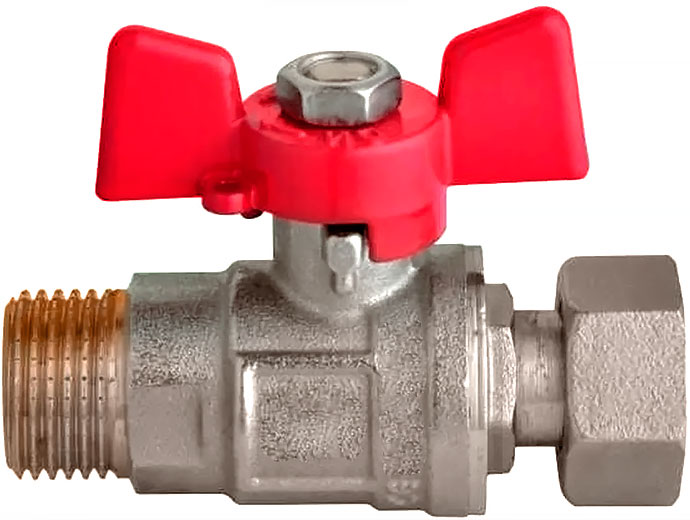 Кран шаровой прямой с накидной гайкой для воды ВН PN40 CW617N IFANPlus