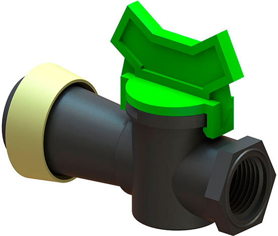 Кран мини для ленты ТУМАН ширина 50 мм с внутренней резьбой на 3/4