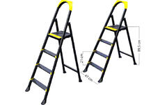 Стремянка  для дома LEO стальной профиль макс. нагрузка 150 кг Eurostep