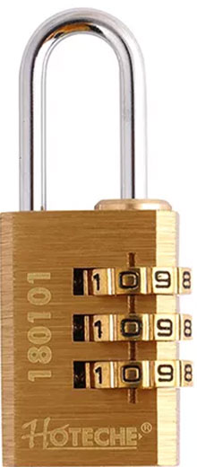 Замок навесной длиное душко 20 мм с кодом на 3 цифры 180101 Hoteche