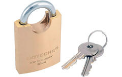 Замок  навесной латунный с закрытой дужкой 50 мм 180209 Hoteche