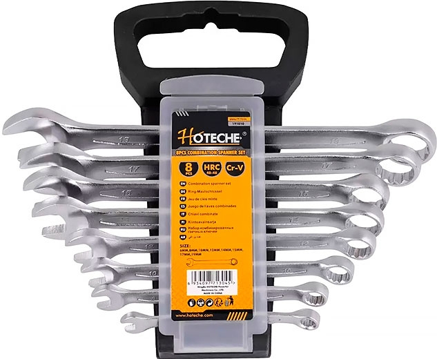 Набор комбинированных ключей 8 ед 6-19 мм 191010 Hoteche