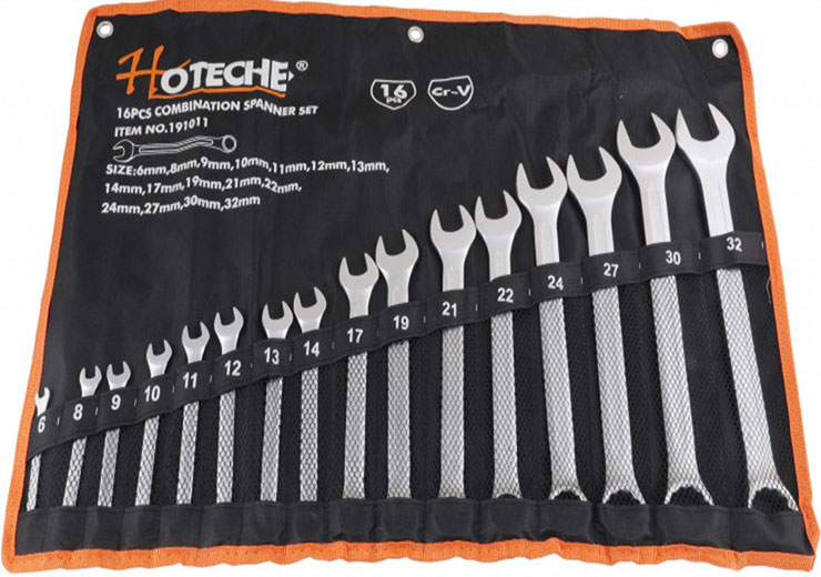 Набор комбинированных ключей 16 ед 6-32 мм 191011 Hoteche
