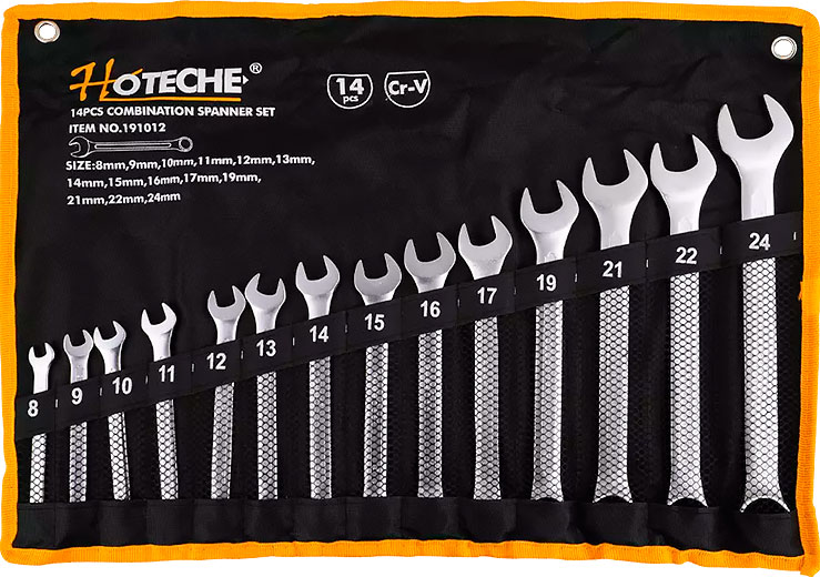 Набор комбинированных ключей 14 ед 8-24 мм 191012 Hoteche