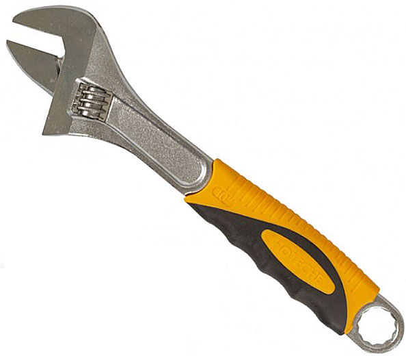 Ключ разводной с двухкомпонентной пластиковой рукоятка Hoteche