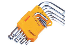 Набор Г-образных шестигранных ключей  с шарообразным наконечником 9 шт 1.5-10 мм 260408 Hoteche