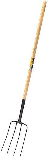 Вилы для сена 4-х рогие с черенком 1200 мм 376221 Hoteche