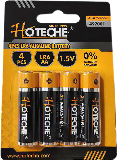 Элемент питания LR06 AА (упаковка 4 шт) 497001 Hoteche