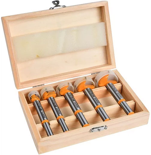 Набор фрез Форстнера 5 шт для деревообработки 511062 Hoteche