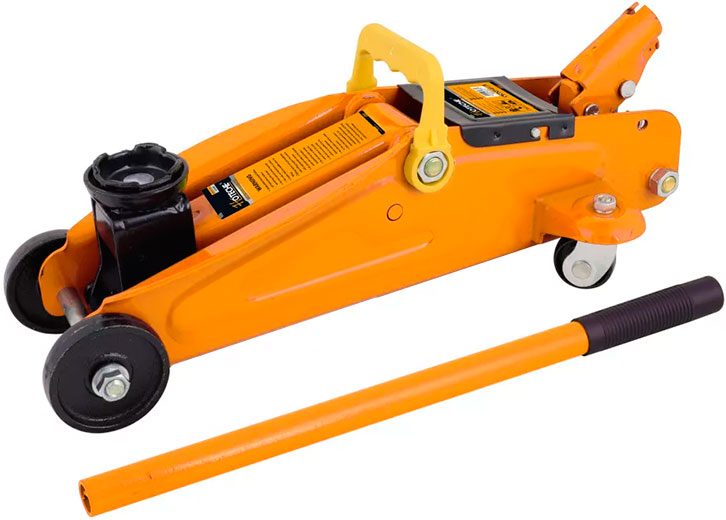 Домкрат гидравлический подкатной 2 тонны высота подъема 135 - 320 мм 651202 Hoteche