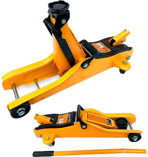 Домкрат гидравлический подкатной низкий 2.5 тонны подъем 85-325 мм 651311 Hoteche