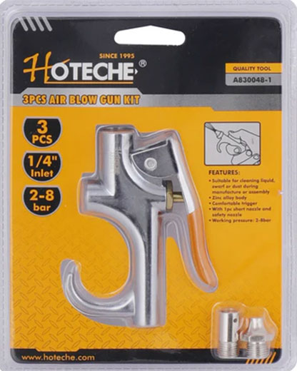 Пистолет продувочный рычажный 2-8 бар 1/4 A830048-1 Hoteche