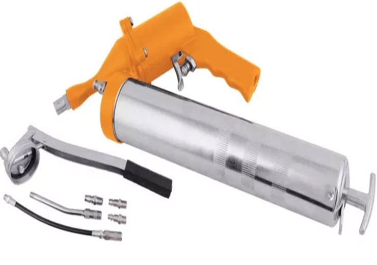 Шприц для смазки пневматический 400 мл с компл. насадок A832415 Hoteche