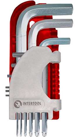Набор Г-образных шестигр ключей 9 шт с шарообраз наконечником 1,5 -10 мм PROF