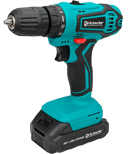 Дрель-шуруповерт аккумуляторный 20В 2 × 2.6 Ah 35 Нм 0-1400 об/мин VP10101 Victeche