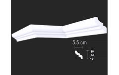 Плинтус потолочный XPS (багет) B-02 35 х 40 х 2000 мм Andpol