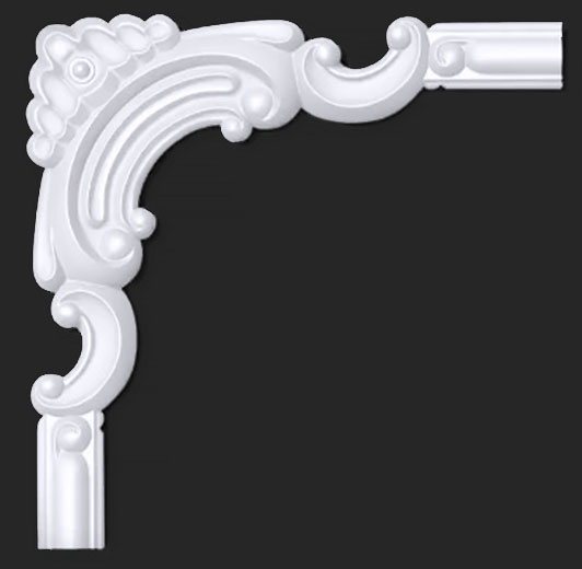 Угол декоративный полиуретановый KD01-25 Andpol