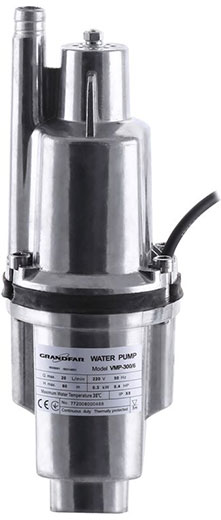 Насос погружной вибрационный VMP300 300Вт макс.напор/расход 70 м/1.1 м3/час Grandfar