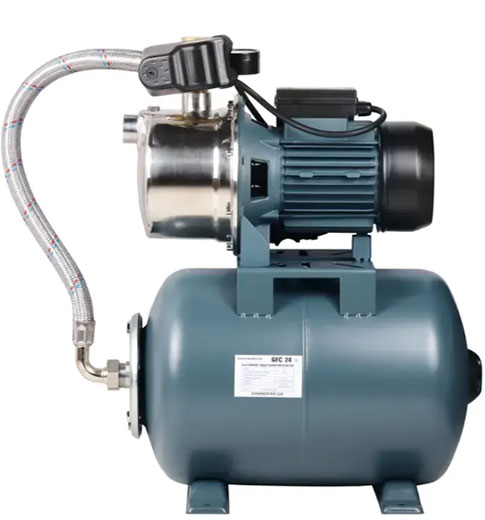 Насосная станция AUTOGJSm1100 1100 Вт высота 51 м расход 3.6 м3/ч бак 24 л Grandfar