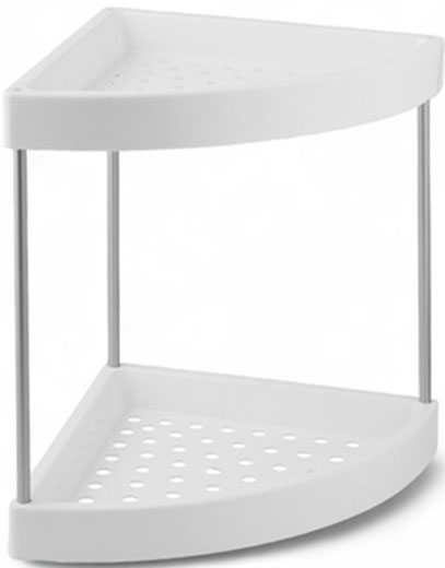 Полка угловая 2-х ярусная пластик V2-331 Valvetti