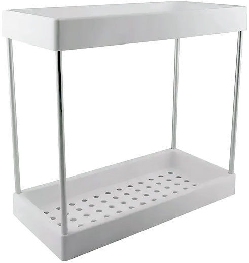 Полка прямая 2-х ярусная пластик V2-332 Valvetti