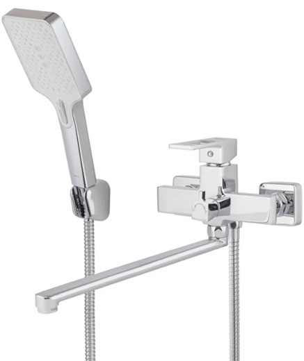 Смеситель латунный для ванны с длинным изливом хром (k40) VT22-170 Valvetti Premium