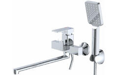 Смеситель  латунный для ванны длинный излив хром (k35) VT106222-80 Valvetti Premium