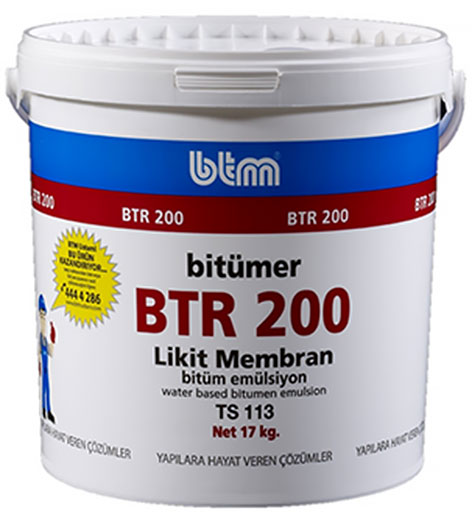 Мастика гидроизоляционная битумная на акриловой основе BTR 200 17 кг BTM